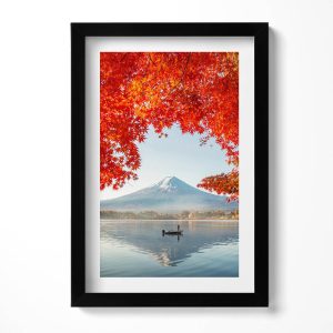 Obraz w ramie MDF „Pejzaż góry Fuji” Czarna rama, 20×30 cm 414072 Obraz w ramie MDF „Pejzaż góry Fuji” Czarna rama, 20×30 cm 414072