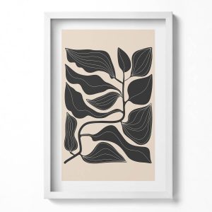 Obraz w ramie MDF, Rośliny Biała rama, 40x60cm 414168