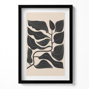 Obraz w ramie MDF, Rośliny Czarna rama, 40x60cm 414078