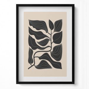Obraz w ramie MDF, Rośliny Czarna rama, 50x70cm 414199