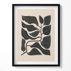 Obraz w ramie MDF, Rośliny Czarna rama, 60x80cm 414164