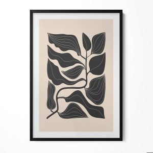 Obraz w ramie MDF, Rośliny Czarna rama, 70x100cm 414127