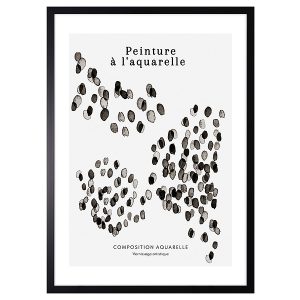 Obraz w ramie Minimalistic Watercolor Dots 53×73 cm 230342