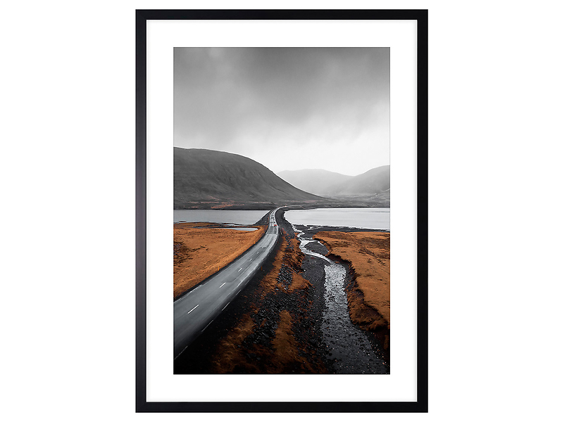 Obraz w ramie Mountain Road On The Water 53x73 cm 230536