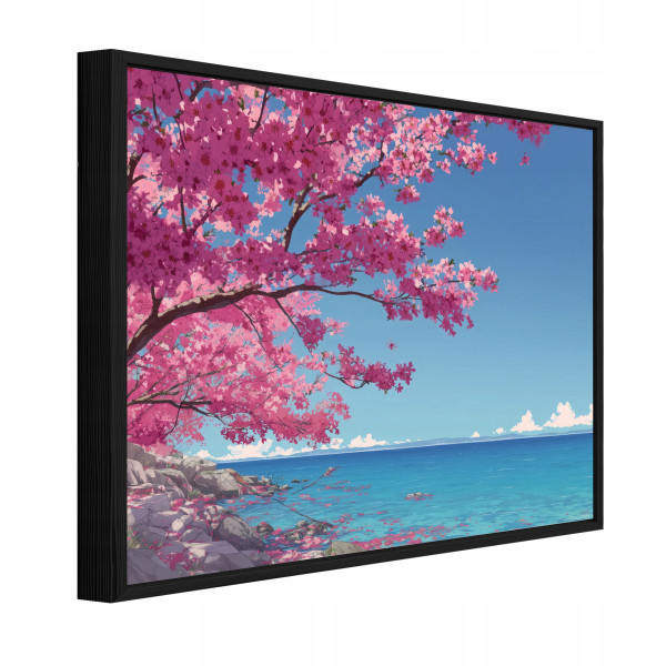 Obraz W Ramie Ocean Niebieski Na Płótnie Do Sypialni Salonu 60x40 961940