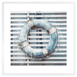 Obraz w ramie Pastel Blue Lifebouy 73×73 cm 230432