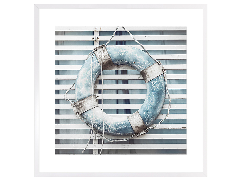 Obraz w ramie Pastel Blue Lifebouy 73x73 cm 230432