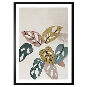 Obraz w ramie Pastel Leaves Composition No.1 53×73 cm 230369