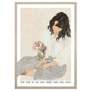 Obraz w ramie Peony Girl 53×73 cm 230377