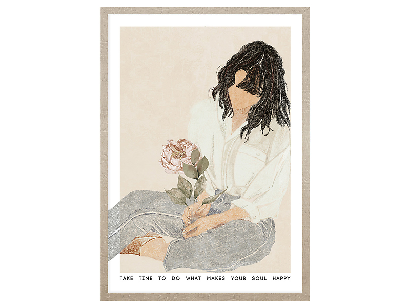 Obraz w ramie Peony Girl 53x73 cm 230377