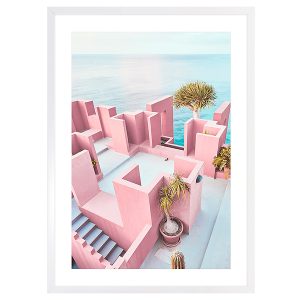 Obraz w ramie Sea View From The Pink Roof 53×73 cm 230442
