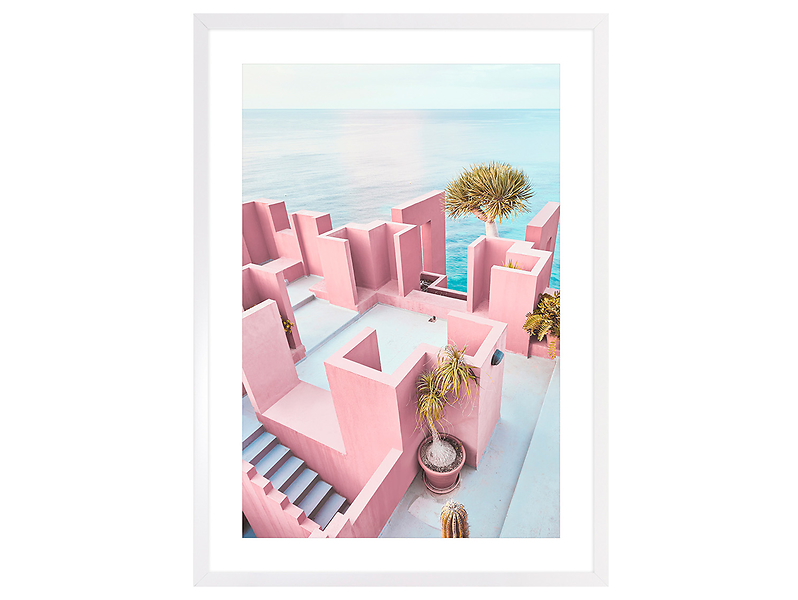 Obraz w ramie Sea View From The Pink Roof 53x73 cm 230442