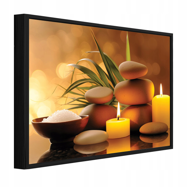 Obraz W Ramie Spa Brązowy Na Płótnie Do Sypialni Salonu 60x40 1059237