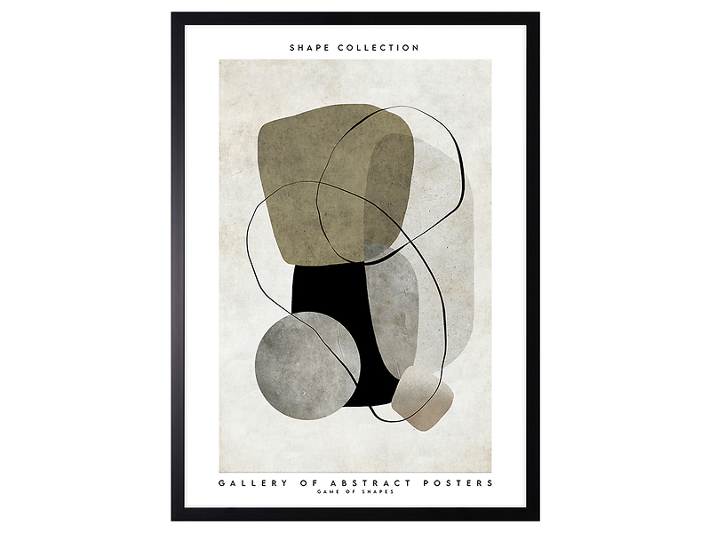 Obraz w ramie Stone Shape Abstract 53x73 cm 230326
