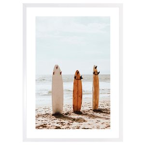Obraz w ramie Surfboards On The Beach 53×73 cm 230441