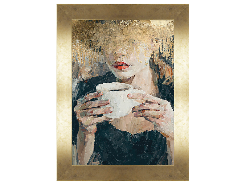 Obraz w ramie Woman With A Cup Of Coffee 63x83 cm 230507
