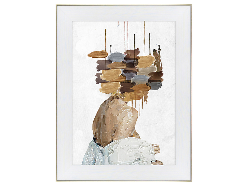 Obraz w ramie Woman With Artistic Head 64x84 cm 230510