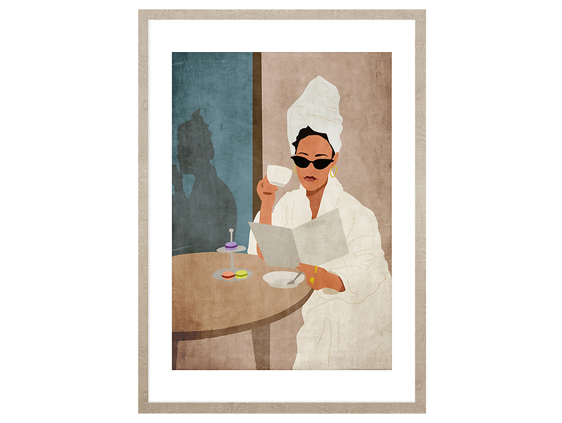Obraz w ramie Woman With Morning Coffee 53x73 cm 230518