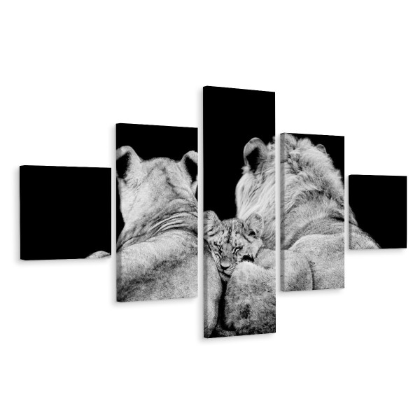 Obraz Wieloczęściowy LWY Zwierzęta Natura 3D 150x90cm 138566