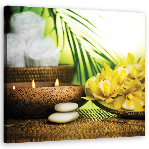 Obraz Zen Spa Kwiaty Żółty 421294