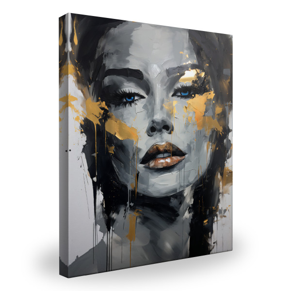 Obraz Złoty PORTRET Kobieca Twarz Glamour 50x70cm 108114