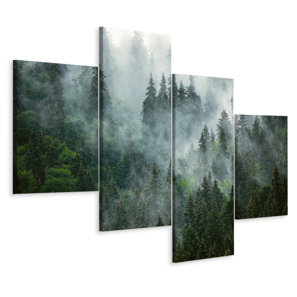 Obrazy Do Salonu Pejzaż LAS WE MGLE 3D 240x150cm 136968