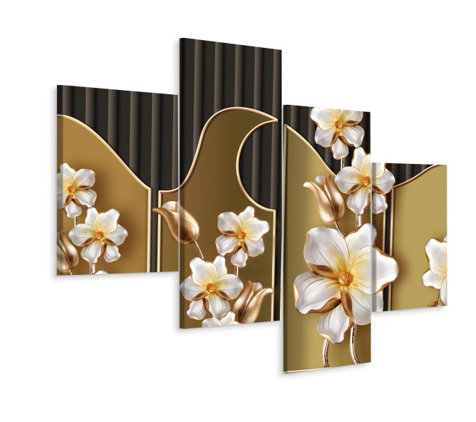 Obrazy Do Sypialni Abstrakcyjne Kwiaty 3D 160x100cm 136954