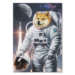 Obrazy na płótnie A1 Pies w skafandrze kosmos projektu Mono Atelier 1013072 Obrazy na płótnie A1 Pies w skafandrze kosmos projektu Mono Atelier 1013072