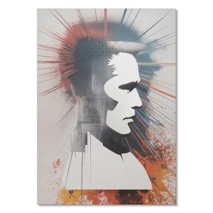 Obrazy na płótnie A1 Profil twarzy linie dynamiczne nowoczesne 1006874 Obrazy na płótnie A1 Profil twarzy linie dynamiczne nowoczesne 1006874