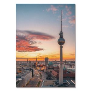 Obrazy na płótnie A2 Wieża miejska w zachodzie słońca panorama 978564 Obrazy na płótnie A2 Wieża miejska w zachodzie słońca panorama 978564