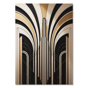 Obrazy na płótnie A3 Nowoczesne łuki Art Deco projektu Leny Moreau 1015678