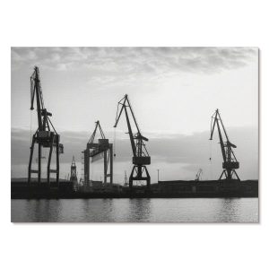 Obrazy na płótnie A4 Żurawie portowe minimalistyczny design projektu OvoArt 1012644 Obrazy na płótnie A4 Żurawie portowe minimalistyczny design projektu OvoArt 1012644
