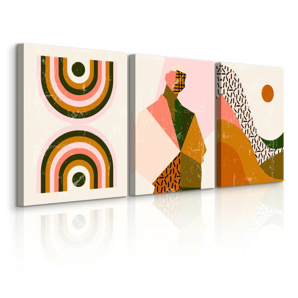 OBRAZY SET STYL BOHO ABSTRAKCJA PORTRET MINIMALIZM 90x40cm 343516
