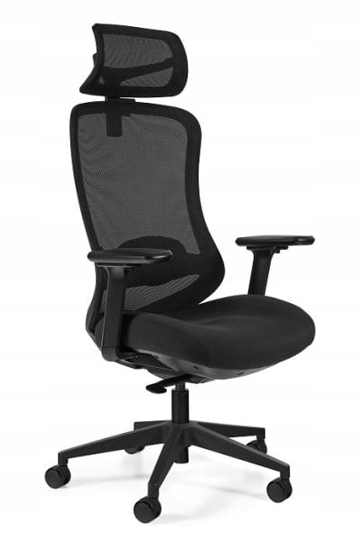Obrotowy fotel Adapta czarny tkania/siatka SPEŁNIA WYMOGI BHP 770227