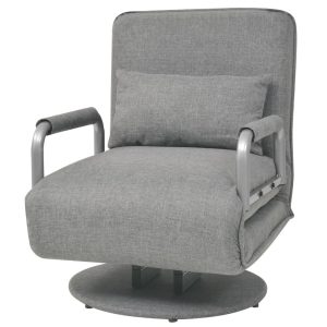 Obrotowy fotel rozkładany jasnoszary tkanina 789973 Obrotowy fotel rozkładany jasnoszary tkanina 789973