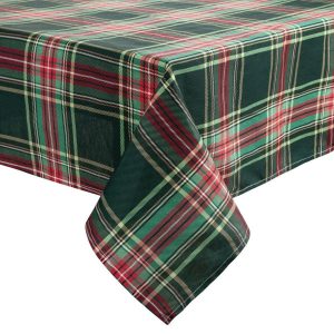 Obrus AURORA zielony 140×180 cm krata 807132 Obrus AURORA zielony 140×180 cm krata 807132