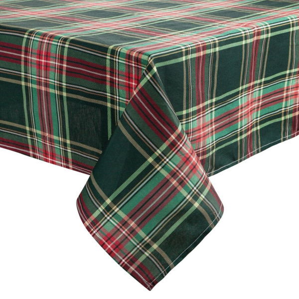 Obrus AURORA zielony 140x180 cm krata 807132