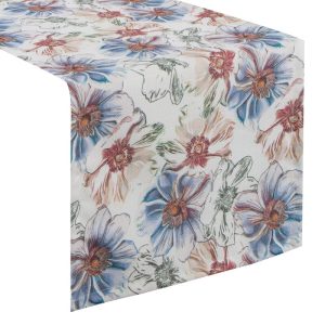 Obrus flore 40×180 cm niebieski 233248 Obrus flore 40×180 cm niebieski 233248