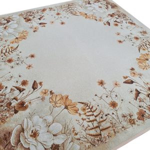 Obrus Na Stół 100X100 Cm Ozdobny Dekoracyjny Kwiaty 567827 Obrus Na Stół 100X100 Cm Ozdobny Dekoracyjny Kwiaty 567827