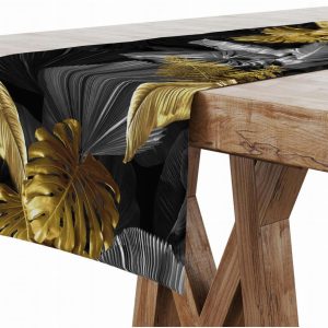 Obrus na stół BIEŻNIK 40×180 Złote Liście 229079 Obrus na stół BIEŻNIK 40×180 Złote Liście 229079