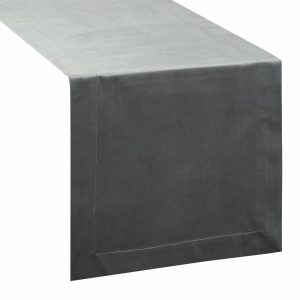 Obrus na stół Bieżnik MELINDA 40×140 cm stalowy listwa 410936 Obrus na stół Bieżnik MELINDA 40×140 cm stalowy listwa 410936