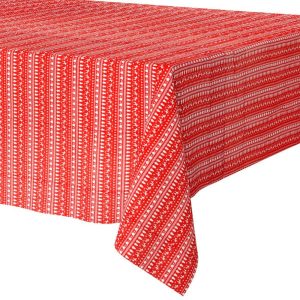 Obrus na stół świąteczny prostokątny czerwony 130×180 cm 192303 Obrus na stół świąteczny prostokątny czerwony 130×180 cm 192303