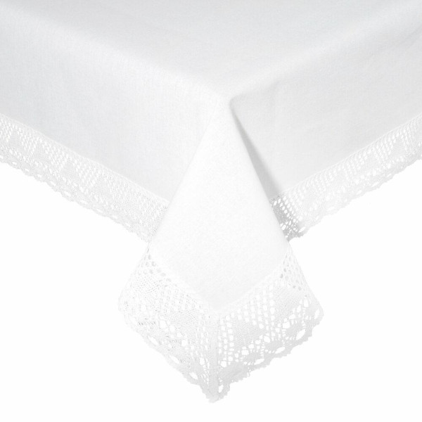Obrus NATALY bawełniany biały 140x220 cm koronka elegancki 925445