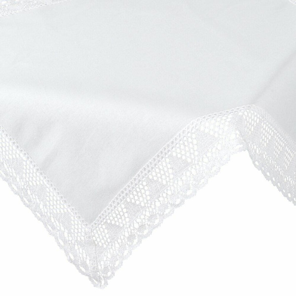 Obrus NATALY bawełniany biały 85x85 cm koronka elegancki 925442