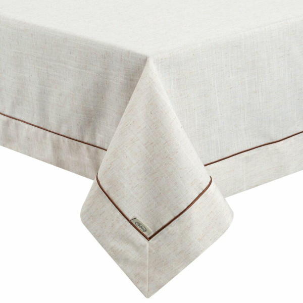 Obrus NATU 9 naturalny beżowo brązowy 140x220 cm poliester len 1021269