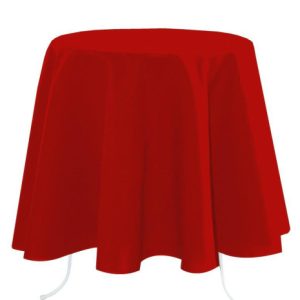 Obrus Okrągły NELSON Czerwony 180 cm Elegancki Nowoczesny Plamoodporny 736594 Obrus Okrągły NELSON Czerwony 180 cm Elegancki Nowoczesny Plamoodporny 736594