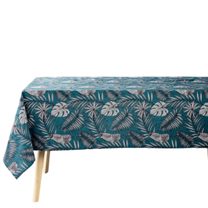 Obrus prostokątny z motywem liści egzotycznych, 140 x 240 cm 80442 Obrus prostokątny z motywem liści egzotycznych, 140 x 240 cm 80442
