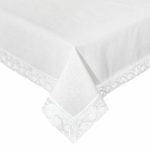 Obrus SUSAN bawełna biały 140×180 cm koronka elegancki 925450 Obrus SUSAN bawełna biały 140×180 cm koronka elegancki 925450