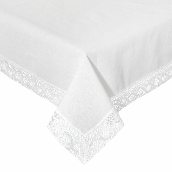 Obrus SUSAN bawełna biały 140x220 cm koronka elegancki 925444