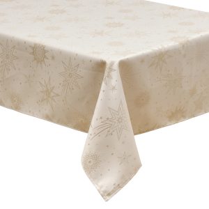 Obrus świąteczny Jacquard Atmosphera Beżowy Poliester 140x360cm Prostokątny 827215 Obrus świąteczny Jacquard Atmosphera Beżowy Poliester 140x360cm Prostokątny 827215